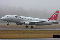 N604CZ @ ORF - NWA Airlink (Compass Airlines) N604CZ (FLT CPZ1957) departing RWY 5 on a foggy/rainy afternoon in Norfolk, VA enroute to Detroit Metro Wayne County (KDTW). - by Dean Heald