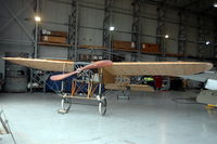 SE-AMZ @ EGSU - Original Bleriot in a hangar at Duxford. It was license built in Sweden as aThulin A. - by Henk van Capelle