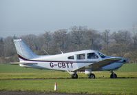 G-CBTT @ EGSF - PA-28 taxiing in at Conington - by Simon Palmer