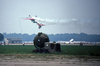 N1114V @ BAK - Art Scholl at the Ghost Squadron Airshow, Columbus, IN. - by Chuck Barnett