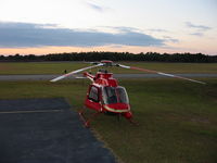 N63GB @ KDBN - Bell 407 N63GB on grass next to fuel farm at KDBN. - by J. Michael Travis