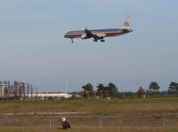 N637AM @ MCO - For my 18,000th posting thought I would put something special - Patriotic an American 757-200 landing with a bald eagle in the foreground - by Florida Metal