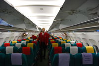 OE-LBF @ LOWW - Cabin of Austrian Airlines Airbus A321 Wien after landing in the new year 2009!! - by Hannes Tenkrat