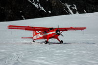 N121KT - Don Sheldon Amphitheater, Alaska Range, ready to take off - by Wim Poppenk