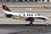 N611CR @ VGT - Coleman Cattle Company's 1990 Beech C90A King Air N611CR rolling out on RWY 12R after arrival from Raton Muni/Crews Field (RTN), New Mexico. - by Dean Heald