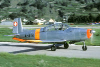 A-814 @ LSMS - One of the first movements of the day was this Pilatus P-3. - by Joop de Groot