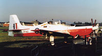 ZF142 @ EGLF - SHORT TUCANO T1 RAF - by moxy
