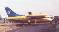 SE-IUA @ EGLF - Mitsubishi MU-2B-26 of NYGE for traget towing at Farnborough International 1990