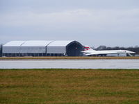 G-BOAC @ EGCC - New hangar being constucted to house Concorde - by Chris Hall