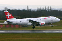 HB-IPY @ EGCC - Swiss Airlines A319 at Manchester (UK) - by Terry Fletcher
