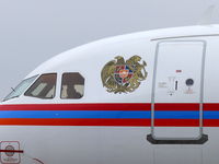 EK-RA01 @ LSZH - Airbus A319-132 EK-RA01 Armavia Armenian Government showing the Armenian crest - by Alex Smit