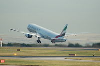 A6-EBT @ EGCC - Emirates - Taking Off - by David Burrell