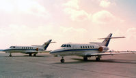 N50JM @ FTW - N50JM (front) and N60JM (rear) at Meacham Field