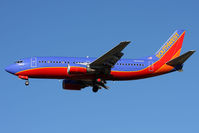 N646SW @ LAS - Southwest Airlines N646SW (FLT SWA1454) from Austin-Bergstrom Int'l (KAUS) on short-final to RWY 25R. - by Dean Heald