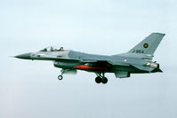 J-864 @ EHLW - In May 1986 this Volkel F-16 was deployde to Leeuwarden for target towing. - by Joop de Groot