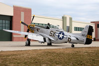 N51EA @ 42VA - 1944 North American P-51D N51EA Double Trouble Two sits on the ramp at Virginia Beach Airport. Today, she flew a short demo for the public. - by Dean Heald