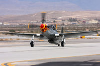 N7715C @ LSV - 1944 North American P-51D NL7715C Wee Willy II taxiing after a performance at the 2008 Aviation Nation Airshow. - by Dean Heald