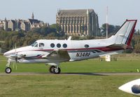 N34RF @ EGKA - Taxiing to line up and take off on runway 02. Lancing College makes a great background. Previously VT-PPC. Owned by Roflec Inc. - by Glyn Charles Jones