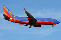 N434WN @ LAS - Southwest Airlines N434WN (FLT SWA661) from Los Angeles Int'l (KLAX) on final approach to RWY 1L. - by Dean Heald