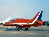 XX266 @ MHZ - This Hawk has flown with the Red Arrows since at least 1981 and is seen here at the 1984 Mildenhall Air Show prior to conversion to Hawk T.1A - by Peter Nicholson