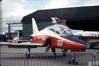 XX307 @ EGQL - Prior to Red Arrows service as a Hawk T.1A, this aircraft served as a T.1 with 4 Flying Training School and was on display at the 1983 Leuchars Air Show. - by Peter Nicholson