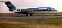 N166DE @ MFE - Former Air Canada, Emerald Air, Air Florida - Ex N8908, CF-TOU, N73AF, N65AF, now operated by Ross Aviation (U.S. Dept. of Energy) as N166DE - by Zane Adams