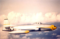 49-769 @ ROAH - F-80 Shooting Star of the 26th FIS on patrol over Okinawa 1952 - photo by unknow pilot on request of John Van Dyke from my collection inherited from the late Mr. Van Dyke - by Zane Adams