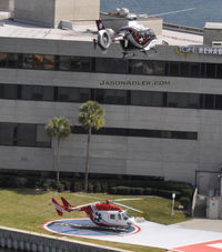 N911EF @ 61FL - Landing pad B at Tampa General Hospital. - by JasonAdler.com