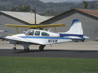 N1VK @ SZP - 1960 Beech B95 TRAVEL AIR, two Lycoming O&VO-360s 180 Hp each, landing roll Rwy 22 - by Doug Robertson