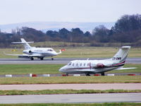 CS-DMN @ EGCC - CS-DMN on the remote Ocean Sky apron as VP-COD arrives - by Chris Hall