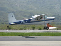 N21Y @ SZP - 1954 Cessna 180, Continental O-470 225 Hp, takeoff climb Rwy 22 - by Doug Robertson