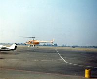 G-AYCM @ EGMC - Bell Jetranger G-AYCM departs Southend 26.06.1976 - by GeoffW