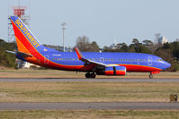 N744SW @ ORF - Southwest Airlines N744SW (FLT SWA1321) from Baltimore/Washington Int'l (KBWI) rolling out on RWY 23 after landing. - by Dean Heald
