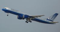 N521UA @ KLAX - United 757 departing LAX - by Chris Carter