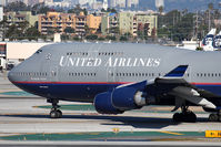 N171UA @ LAX - United Airlines N171UA 'Spirit of Seattle II' holding short of RWY 25R after arrival on RWY 25L. - by Dean Heald