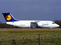 D-AVRO @ EGCC - Lufthansa Regional operated by CityLine - by Chris Hall