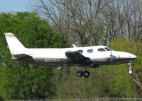 N717PD @ DTN - About to touch down on runway 14 at the Shreveport Downtown airport. - by paulp