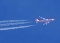 VH-OEJ - (Wunala Dreaming) of Qantas flys over Denver, Colorado from LA to New York - by Bluedharma