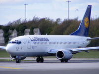 D-ABER @ EGCC - Lufthansa - by Chris Hall