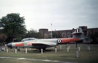 WS774 - Meteor NF(T).14 as gate guardian at the RAF Hospital, Ely in the Summer of 1971. - by Peter Nicholson