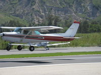 N5443L @ SZP - 1980 Cessna 152 II, Lycoming O-235-L2C 110 Hp (high compression engine for 100LL), takeoff climb Rwy 04 - by Doug Robertson