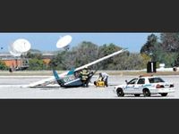 N224RA @ KMRY - Small plane crashes at Monterey airport - by Monterey County Herald