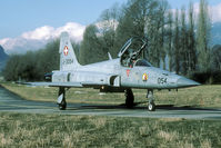 J-3054 @ LSMJ - The ground personnel units FlPl Abt 3 and Fl Kp 8 painted a combined badge on the Tigers during the very last refresher course that was held at Turtmann. Turtmann was closed a few hours after this picture was taken. - by Joop de Groot