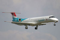 LX-LGW @ ELLX - Luxair ERJ-145 about to land at Luxembourg - by FBE