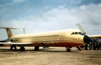 G-AXMK @ LTN - Boarding One Eleven, appropriately named Halcyon Days, of Court Airlines at Luton in the Summer of 1972. - by Peter Nicholson