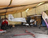 G-CDIU - My garage is more tidy than this Hangar - Darley Moor - by keith sowter