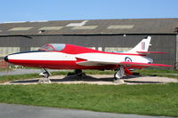XL618 @ EGCK - Hawker Hunter T.7 at Caernarfon Airworld - by Chris Hall