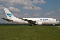 EI-GBA @ LHBP - Kras Air Boeing 767-200 - by Yakfreak - VAP