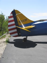 N1333F @ SZP - Waco UPF-7, Continental W-670 220 Hp, tail - by Doug Robertson