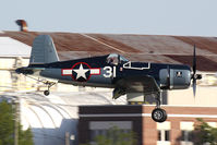 N46RL @ LFI - 1945 Goodyear FG-1D Corsair N46RL from the Military Aviation Museum in Virginia Beach, VA over the numbers on RWY 26, arriving a day early for the Airpower Over Hampton Roads 2009 airshow. - by Dean Heald